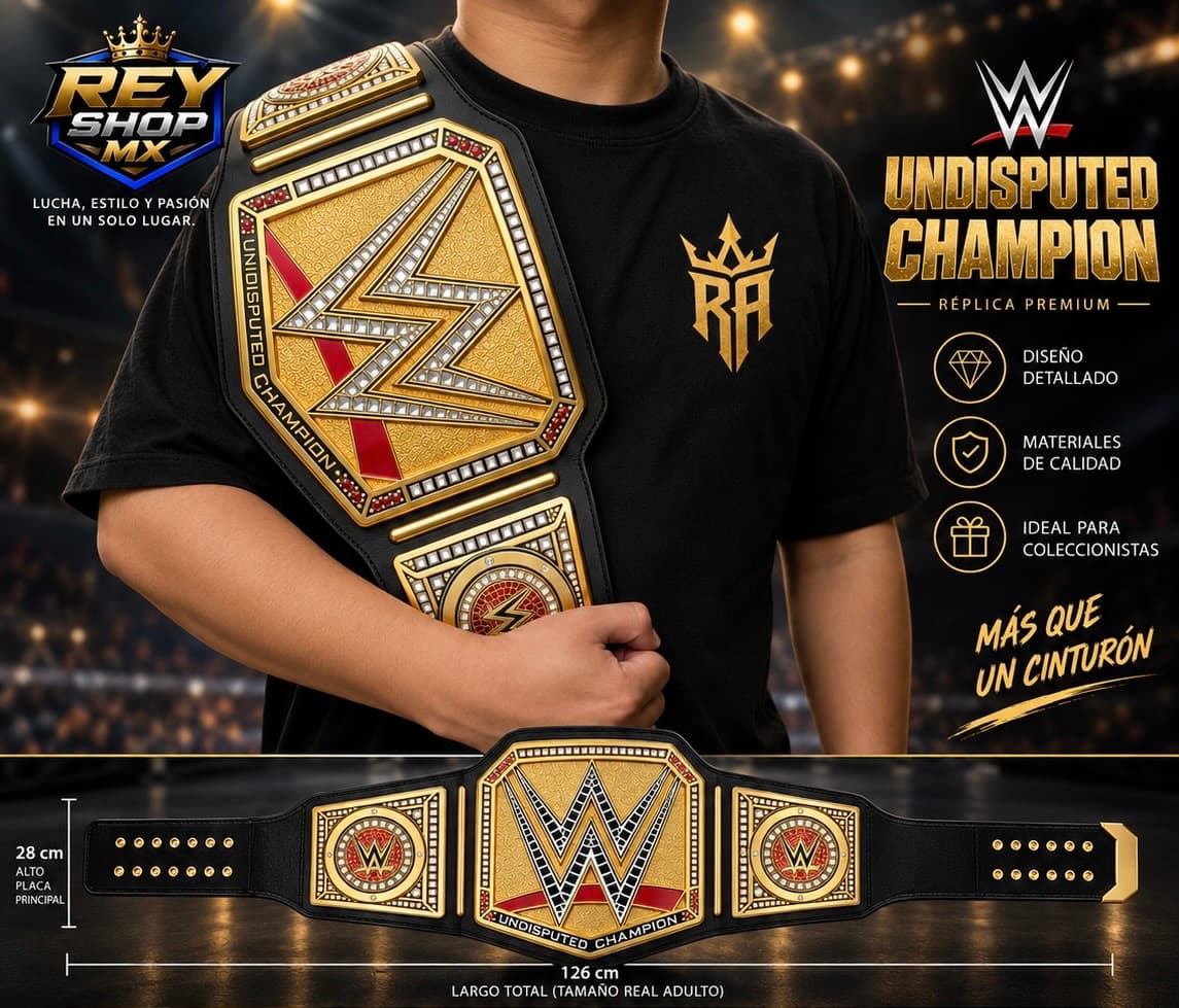 Réplica WWE UNDISPUTED CHAMPION tamaño adulto